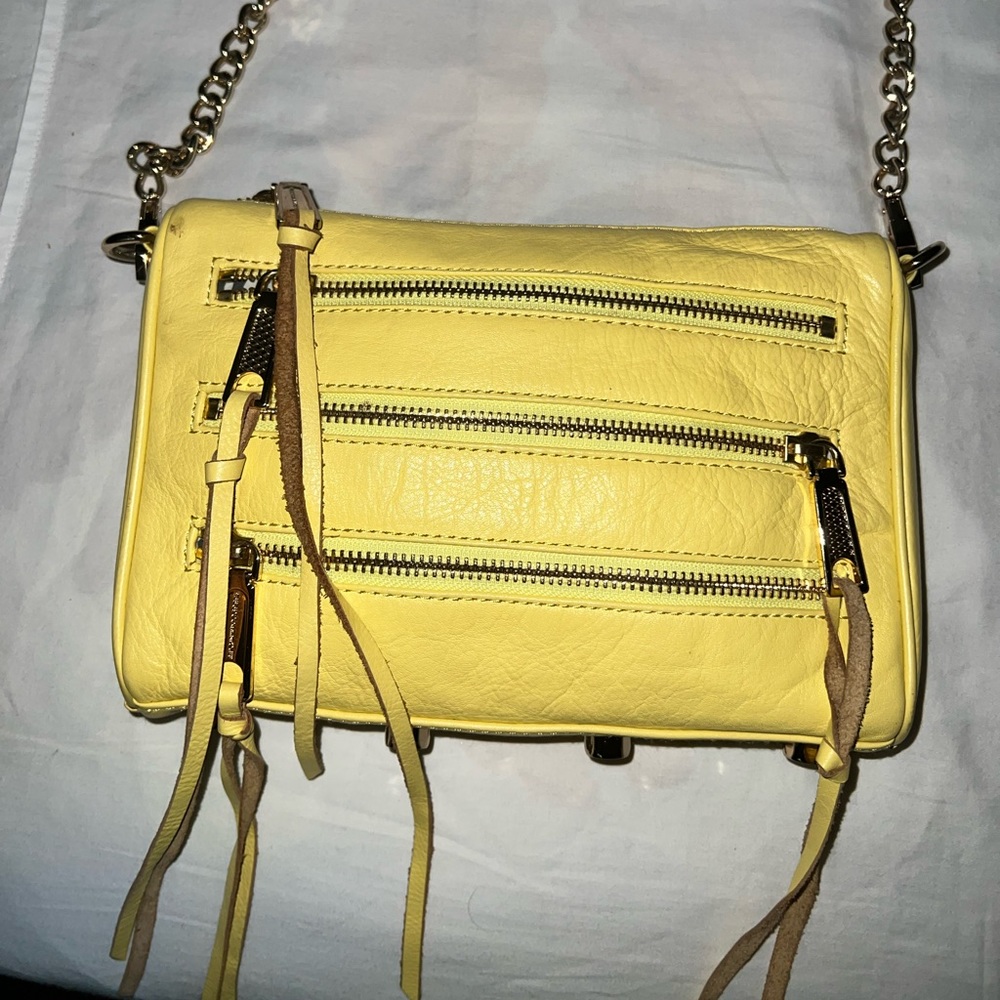 Rebecca Minkoff 5-Zip Crossbody Bag in Yellow
